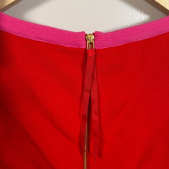 Boden Leah Ottoman Sheath Colorblock Dress Size 10 Knee Length Career Work Red - Picture 9 of 10